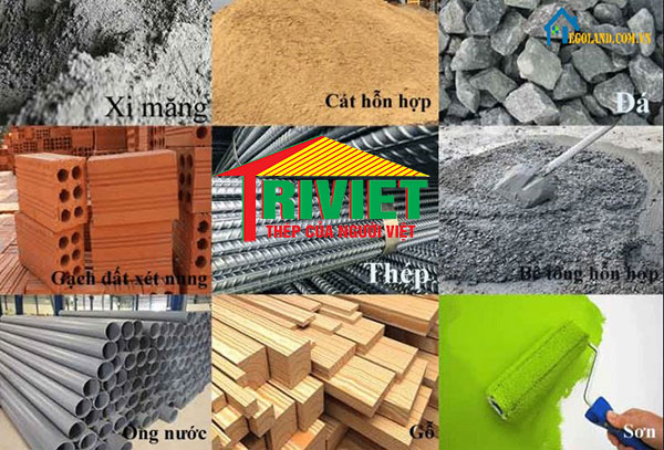 Nguyên liệu quan trọng thường dùng trong xây dựng.